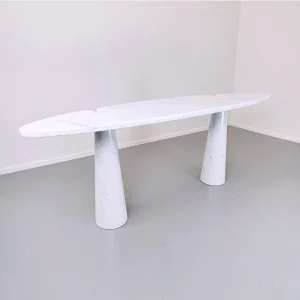Console In White Marble Model ''Eros'' By Angelo Mangiarotti