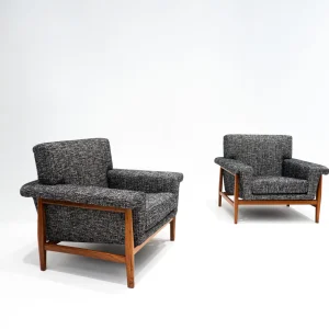 Pair of Italian Mid Century Modern Armchairs