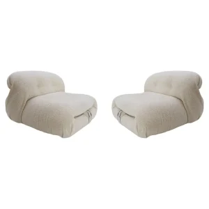 1970's Pair of Mid-Century "Soriana" Lounge Chairs by Afra & Tobia Scarpa for Cassina