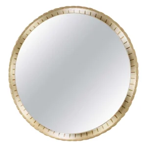 1940's Italian Large Illuminated Wooden Mirror