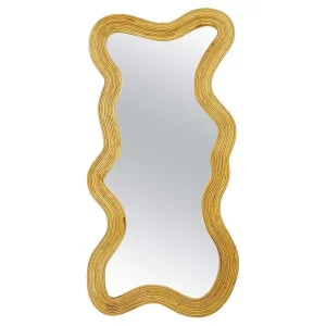 Italian Contemporary Bamboo Wall Mirror