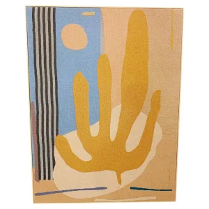 Contemporary Abstract Cactus Tapestry