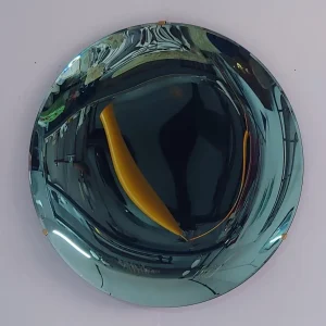 Contemporary Aquamarine Coloured Concave Mirror