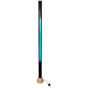 Mid Century Travertine and Plexiglass Italian Floor Lamp