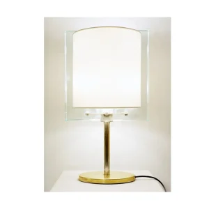 Mid-Century Brass and Glass Table Lamp by Nathalie Grenon for Fontana Arte