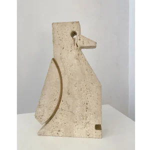 Penguin Travertine Sculpture by Fratelli Mannelli