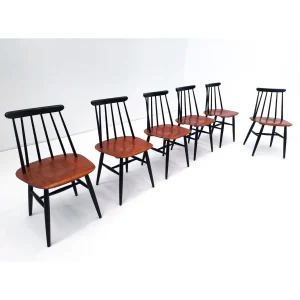 Set of 6 'Fanett' Dining Chairs by Ilmari Tapiovaara for Edsby Verken