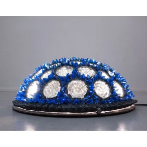 Mid Century Modern Blue Italian Ceiling Light in Murano Glass