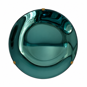 Contemporary Aquamarine Coloured Concave Mirror
