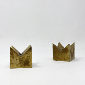 Mid-Century Modern Pair of Candlesticks by Pierre Forssell for Skultuna, 1960s