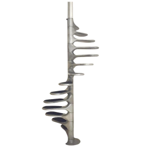 Mid Century Modern Staircase by Roger Tallon, Galerie Laroche in Aluminum