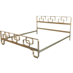 Mid-Century Brass Bed by Luciano Frigerio, 1970s