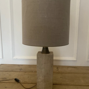 Mid Century,Brutalist Travertine table lamp