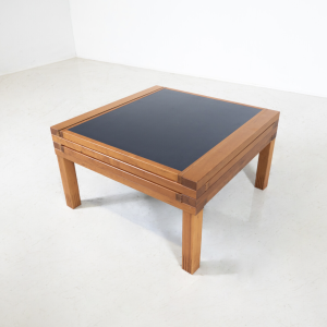 Mid-Century Modulable Wooden Coffee Table model "Hexa" by Bernard Vuanersson for Bellato, France, 1980s