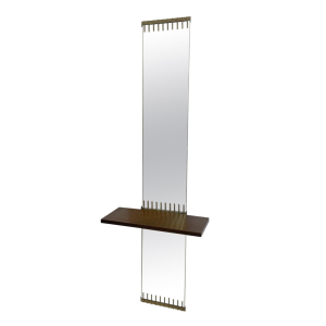 Mid-Century Modern Mirror by Ettore Sottsass for Santambrogio e De Berti, 1950s