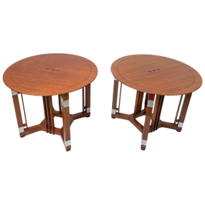 Pair of Round Side Tables, Decoforma series by Schuitema, 1980s