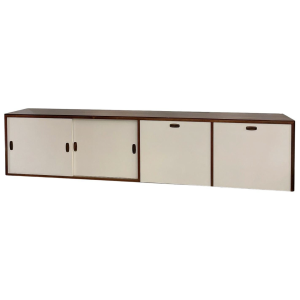 Mid-Century Modern Wooden Suspended Sideboard, 1970s
