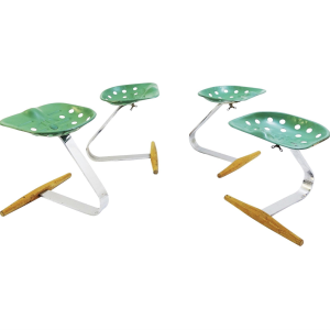 Set of 4 "Mezzadro Tractor" Stools by Achille & Pier Giacomo Castiglioni