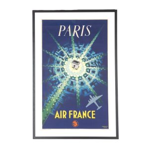 Vintage Air France Paris Arc de Triomphe Poster