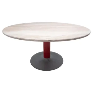 Mid Century Modern Italian Travertine Dining Table