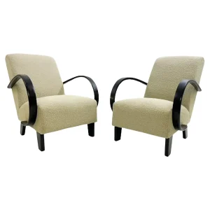 Mid Century Pair of Bentwood Armchairs by Jindrich Halabala