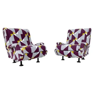 Pair of Mid Century "Regent" Armchairs by Marco Zanuso