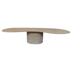 Large Contemporary Italian Travertine Dining Table