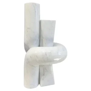 Contemporary Belgian White Marble Sculpture by Piet Van Loocke