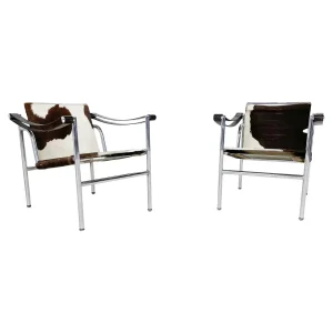 Pair of "LC1" Le Corbusier Armchairs