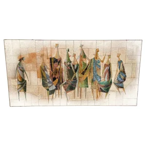 Mid Century Modern Ceramic Wall Panel