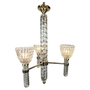 Mid Century Italian Murano Glass Chandelier by Séguso