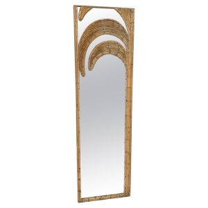 Mid-Century Bamboo Mirror by Vivai Del Sud