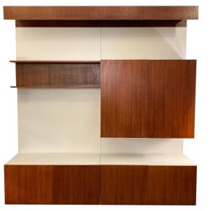 German Mid Century Wooden Wall Unit