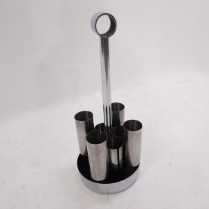 Mid Century Modern Umbrella Stand in Chrome