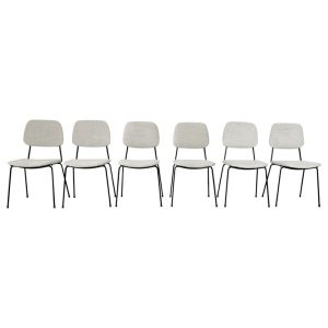 Mid-Century Modern Set of 6 Chairs, Italy, 1960s - New Upholstery