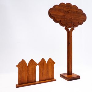 Mid Century Decorative Wooden Tree Sculpture by Giorgio Rastelli