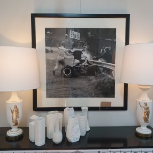1940's Pair of Mid Century Ceramic Table Lamps