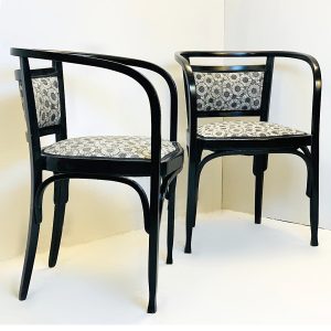 Pair of Mid Century Armchairs by Otto Wagner