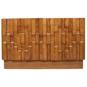 Contemporary Brutalist Sideboard, Ash, Italy.
