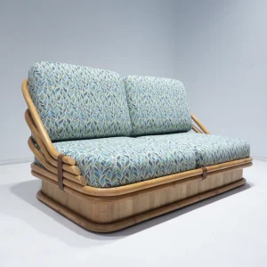 Rattan Sofa by Vivai Del Sud, 1970s - New Upholstery