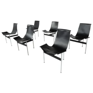 Set of 6 "T" Chairs by Douglas Kelly, Ross Littell and William Katavolos, 1950s