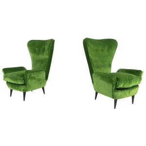 Modern Pair of Armchairs by Emilia Sala and Giorgio Madini - New Upholstery
