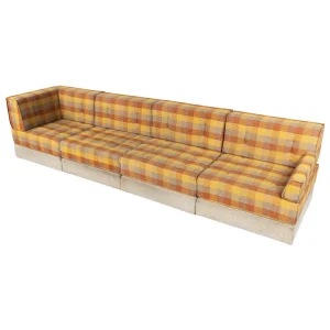 Mid-Century Modern Modular Sofa, Original Fabric, 1970s
