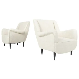 Pair of Mid-Century Italian Armchairs, Italy, 1960s - New Upholstery