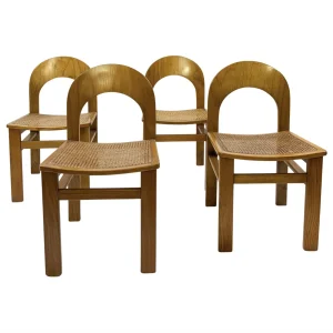 Mid-Century Modern Set of 4 Chairs Model " Arcadia" by Adalberto Caraceni, 1960s