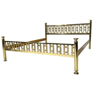 Mid-Century Brass Bed by Angelo Brotto, Esperia, Italy, 1970s
