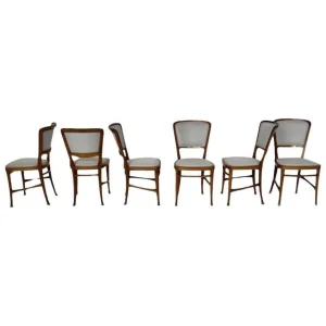 Set of 6 Art Nouveau Chairs by Robert Fix, Portois & Fix