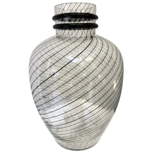 Murano Glass Vase by Fratelli Toso, 1980s