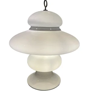 Mid-Century Glass Table Lamp