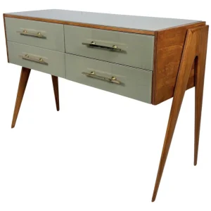 Contemporary Glass and Wood Sideboard, Italy